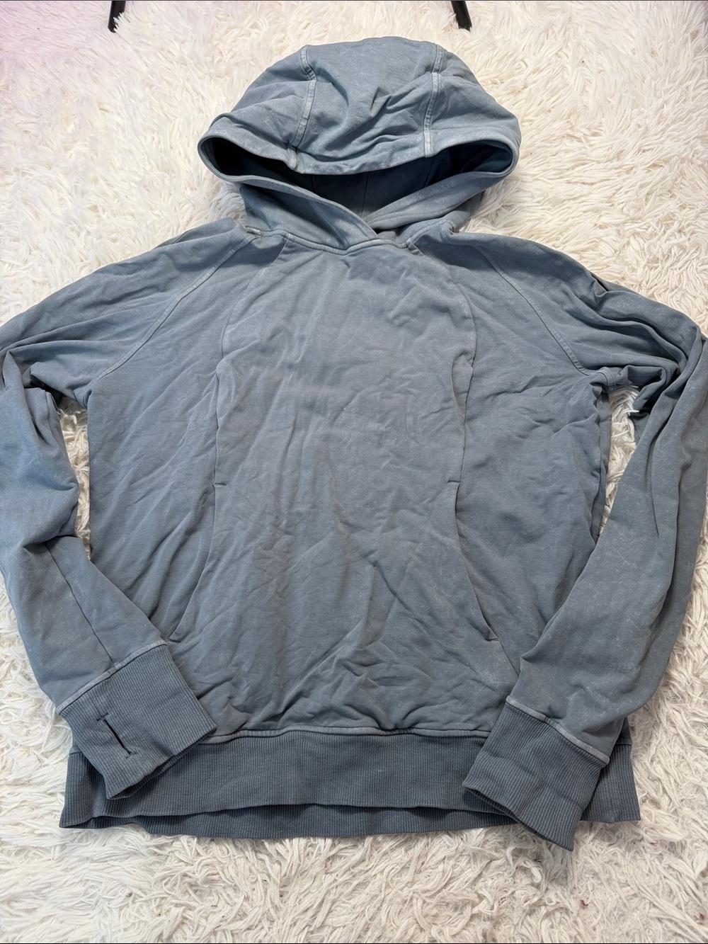 Lululemon Scuba Pullover Washed Blue Charcoal